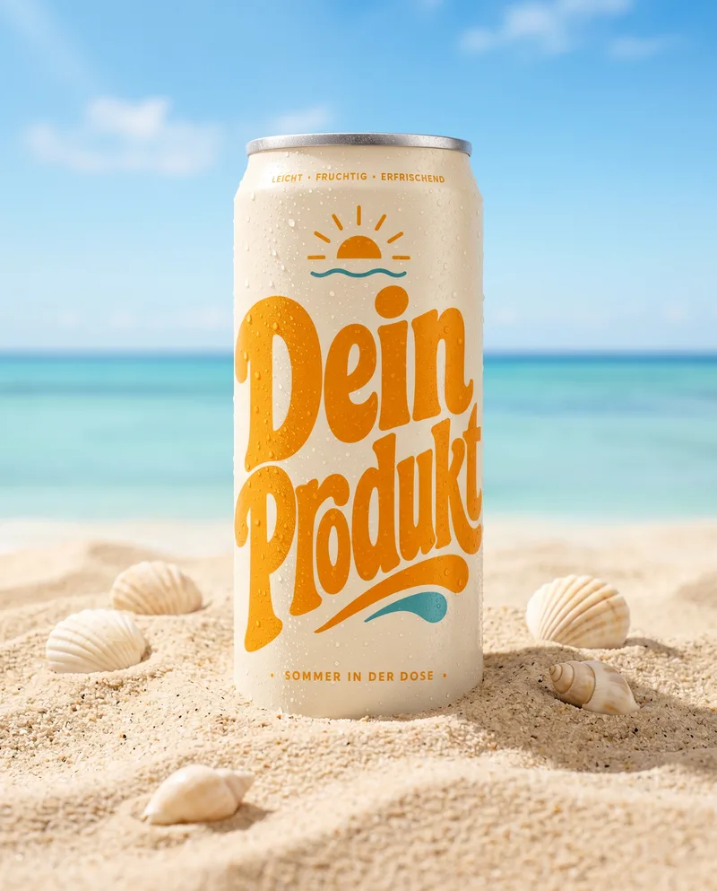Getränkedose am Strand