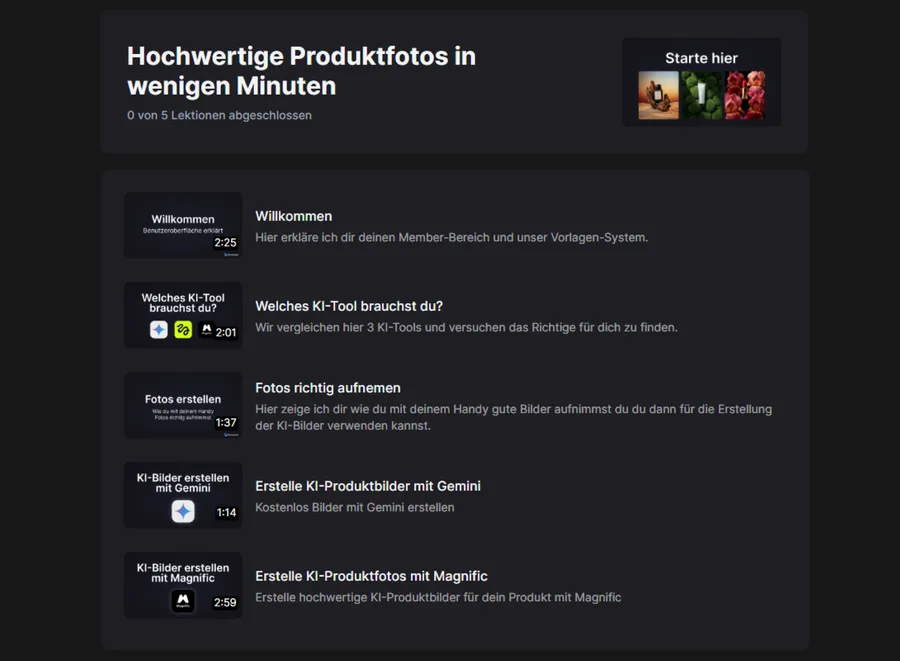 Promoshots Videoanleitungen – Schritt für Schritt erklärt